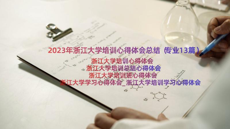 2023年浙江大学培训心得体会总结（专业13篇）