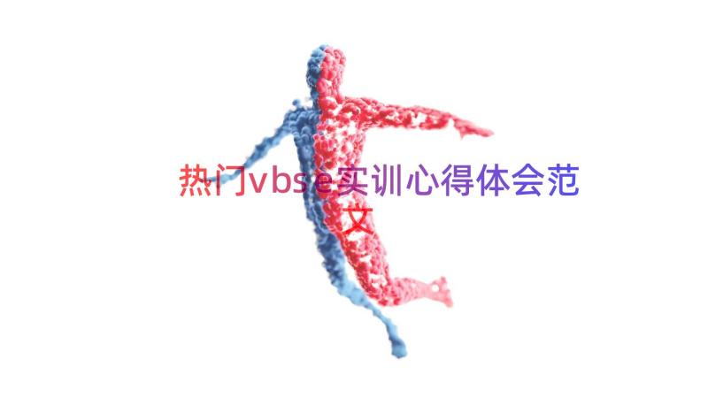 热门vbse实训心得体会范文（12篇）