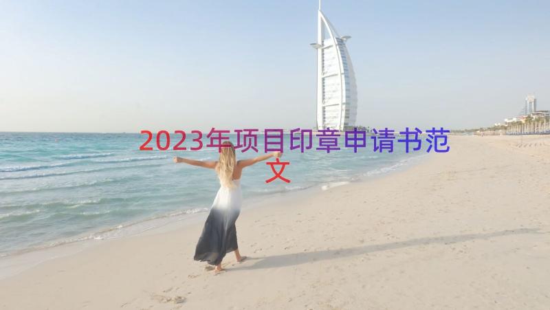 2023年项目印章申请书范文（16篇）