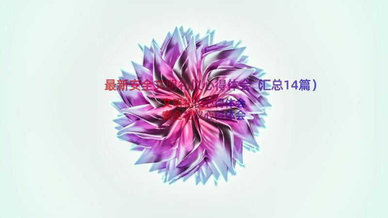 最新安全文明礼仪心得体会（汇总14篇）