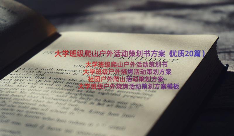 大学班级爬山户外活动策划书方案（优质20篇）