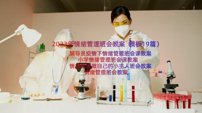 2023年情绪管理班会教案（模板19篇）