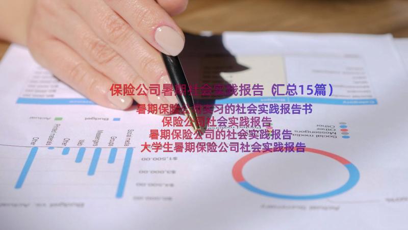 保险公司暑期社会实践报告（汇总15篇）