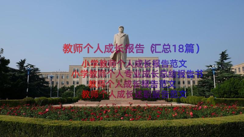 教师个人成长报告（汇总18篇）