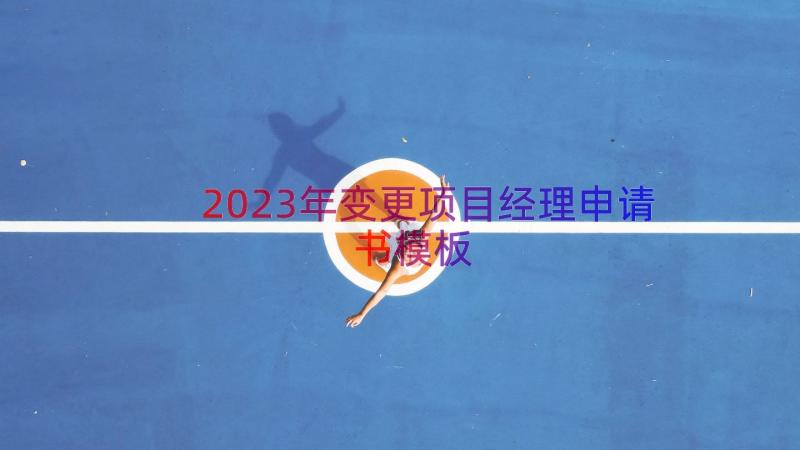 2023年变更项目经理申请书（模板16篇）