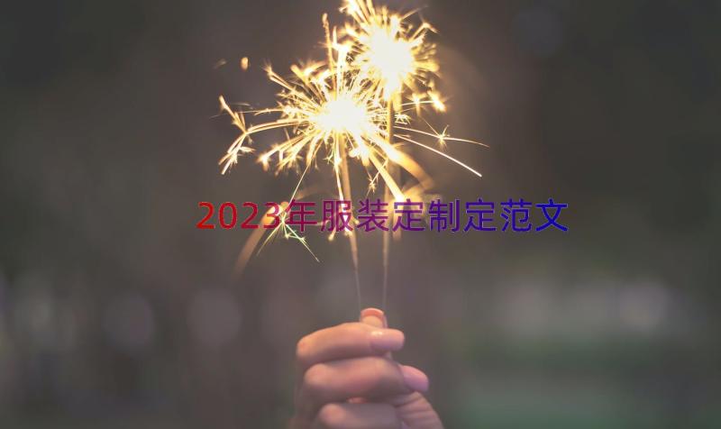 2023年服装定制定范文（16篇）