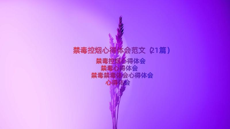 禁毒控烟心得体会范文（21篇）