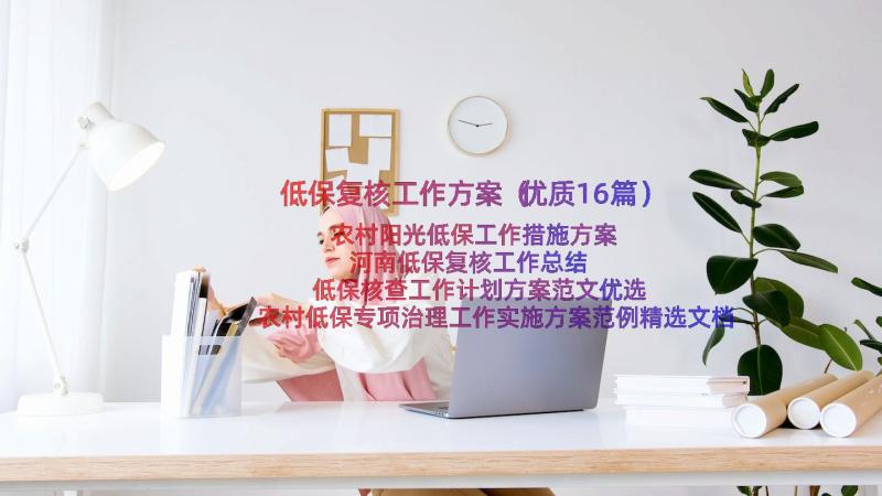 低保复核工作方案（优质16篇）