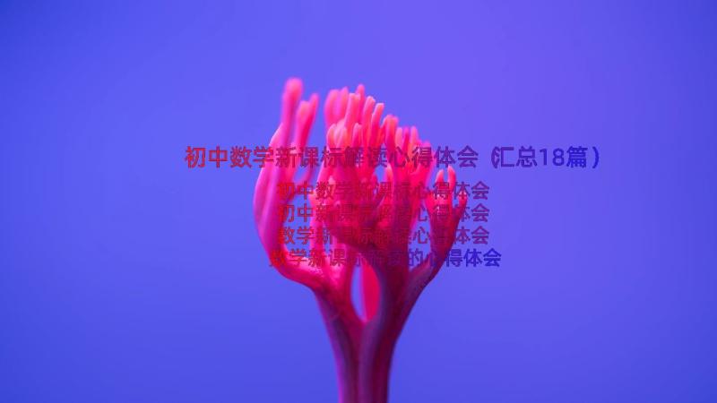 初中数学新课标解读心得体会（汇总18篇）