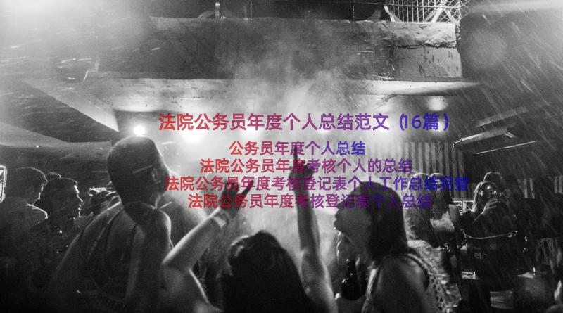 法院公务员年度个人总结范文（16篇）