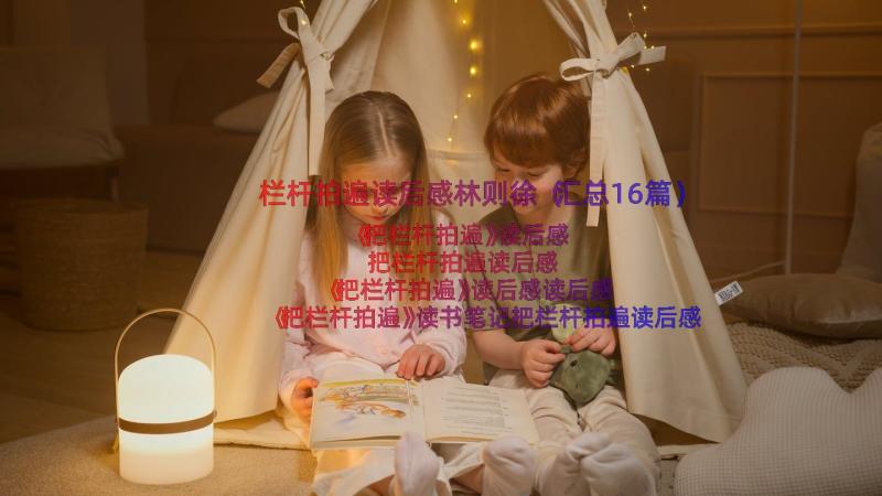 栏杆拍遍读后感林则徐（汇总16篇）