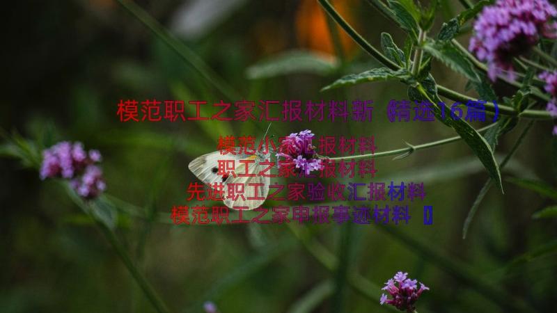 模范职工之家汇报材料新（精选16篇）