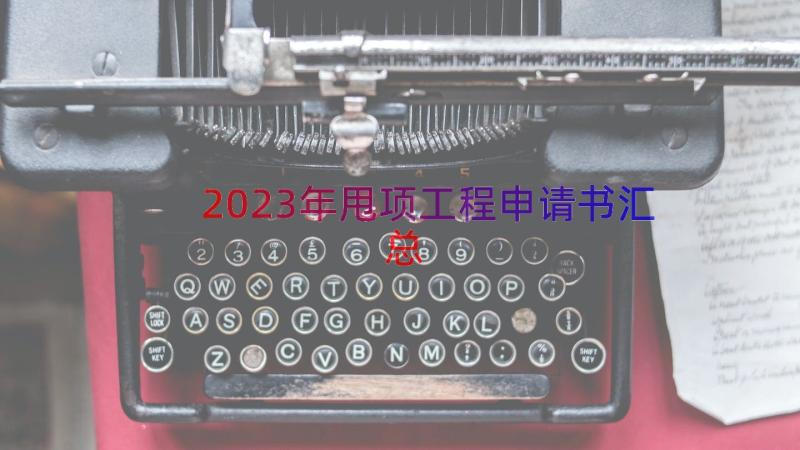 2023年甩项工程申请书（汇总17篇）