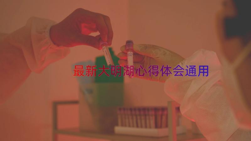 最新大明湖心得体会（通用14篇）