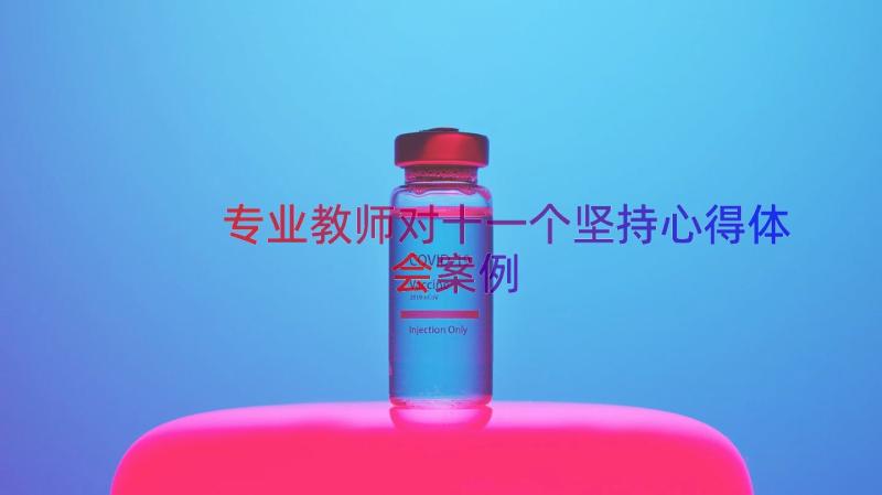 专业教师对十一个坚持心得体会（案例18篇）