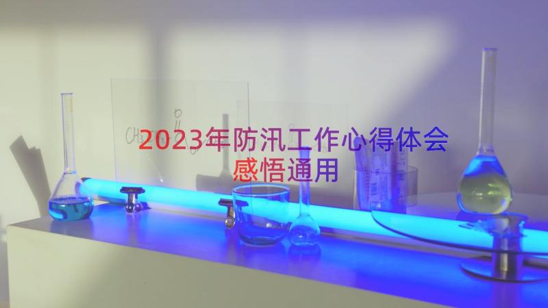 2023年防汛工作心得体会感悟（通用20篇）