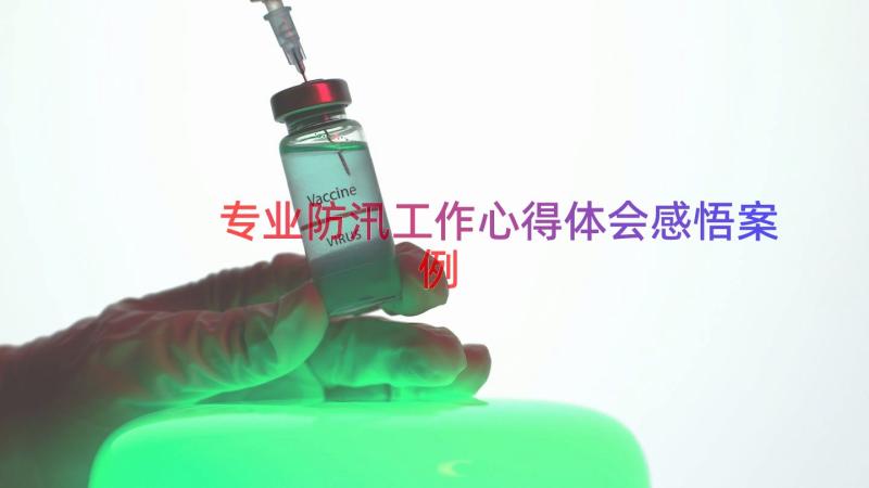 专业防汛工作心得体会感悟（案例12篇）