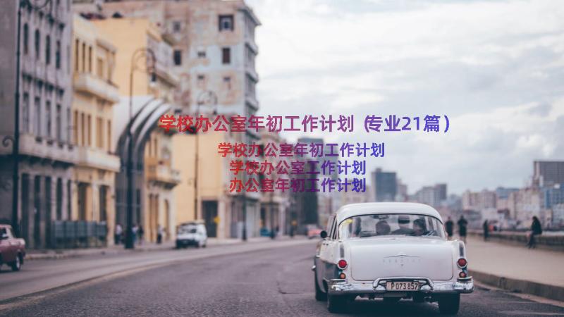 学校办公室年初工作计划（专业21篇）