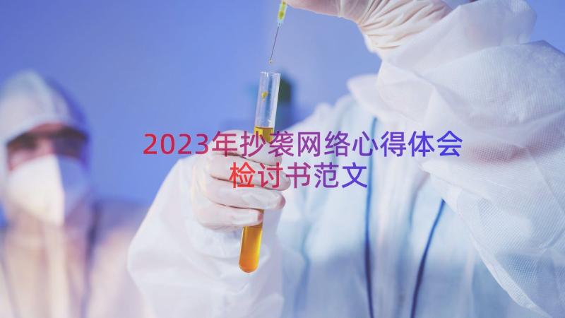 2023年抄袭网络心得体会检讨书范文（15篇）