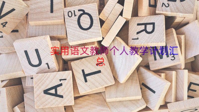 实用语文教师个人教学计划（汇总17篇）