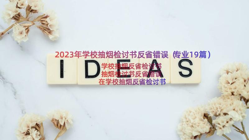 2023年学校抽烟检讨书反省错误（专业19篇）