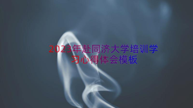 2023年赴同济大学培训学习心得体会（模板15篇）