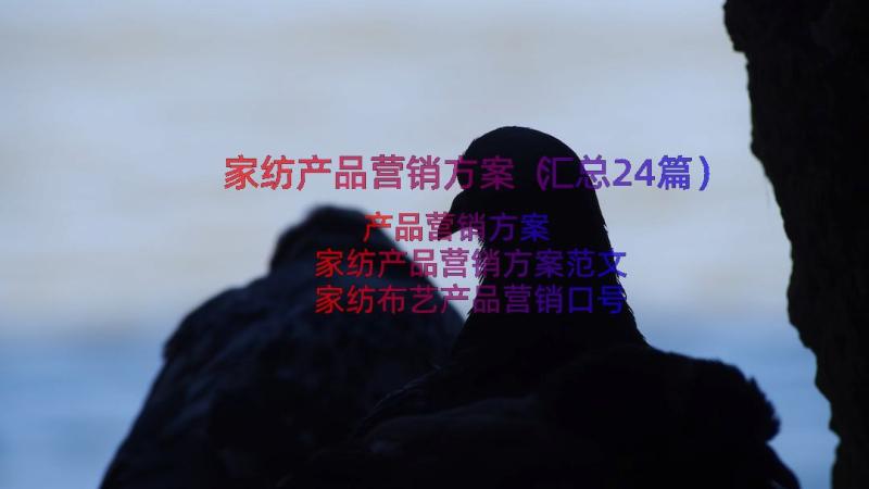 家纺产品营销方案（汇总24篇）