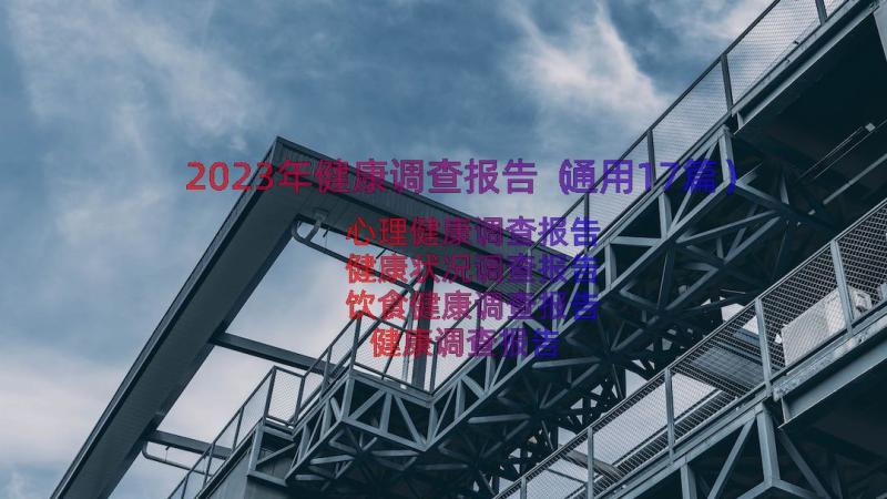 2023年健康调查报告（通用17篇）