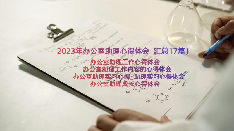 2023年办公室助理心得体会（汇总17篇）