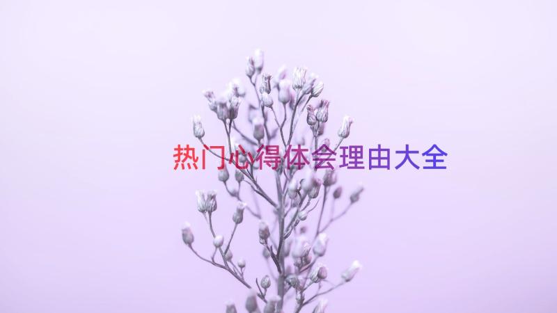 热门心得体会理由大全（15篇）