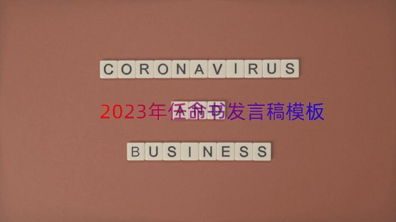 2023年任命书发言稿（模板16篇）