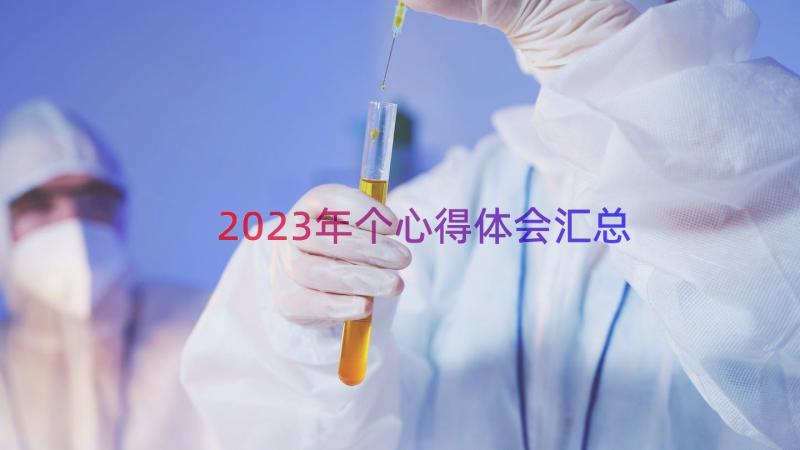 2023年个心得体会（汇总18篇）