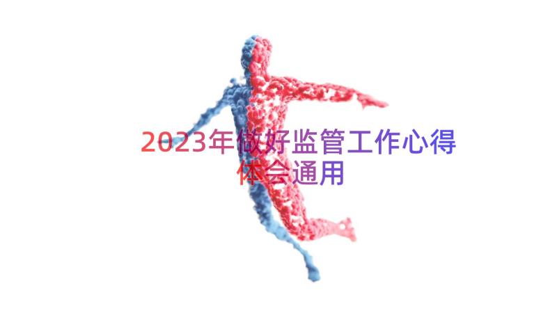 2023年做好监管工作心得体会（通用16篇）