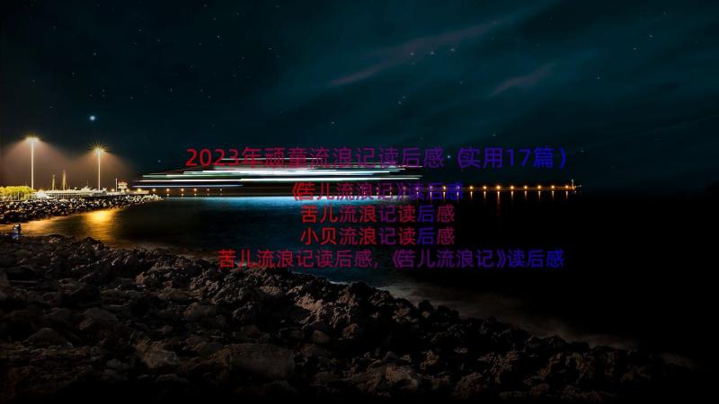 2023年顽童流浪记读后感（实用17篇）