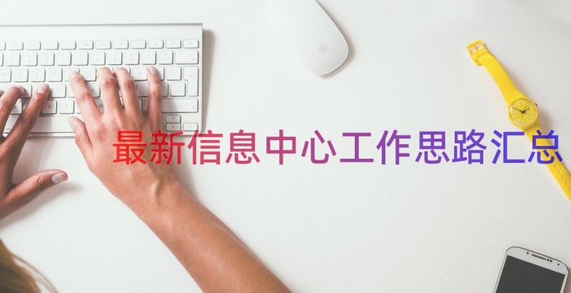 最新信息中心工作思路（汇总16篇）