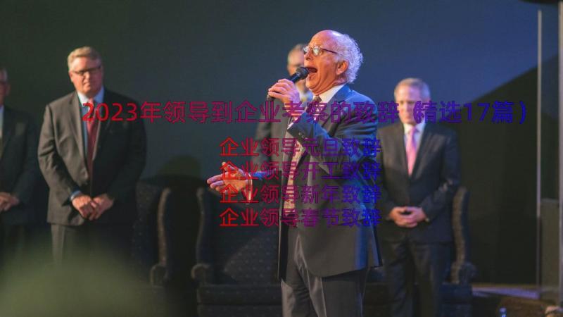 2023年领导到企业考察的致辞（精选17篇）