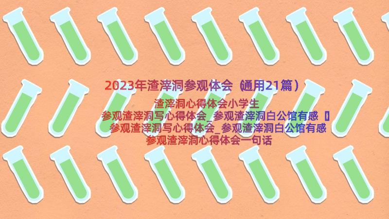 2023年渣滓洞参观体会（通用21篇）