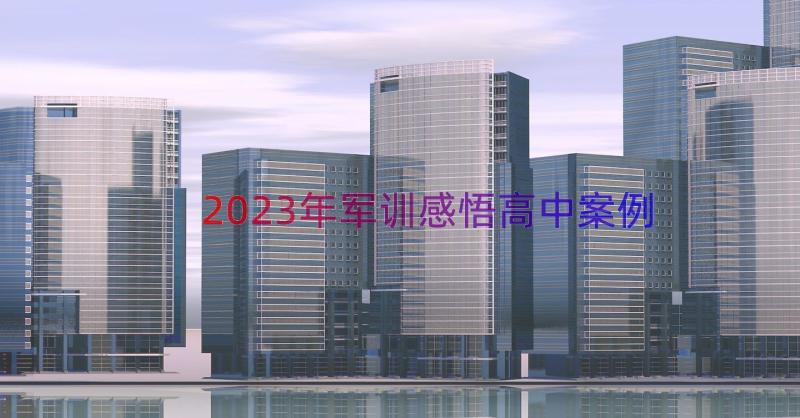 2023年军训感悟高中（案例20篇）