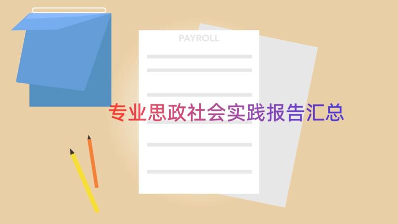 专业思政社会实践报告（汇总17篇）