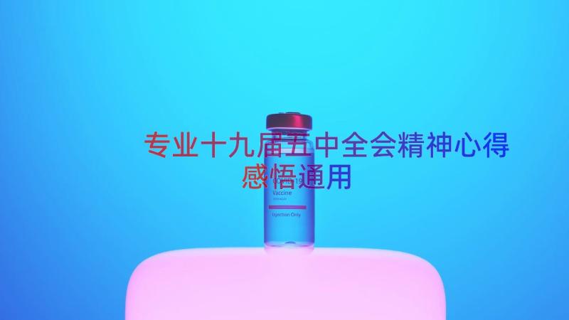 专业十九届五中全会精神心得感悟（通用16篇）