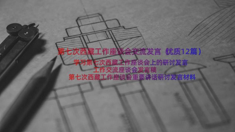 第七次西藏工作座谈会交流发言（优质12篇）