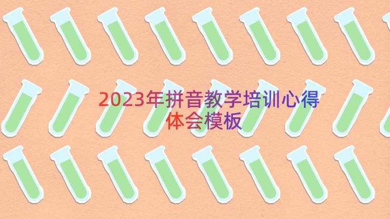 2023年拼音教学培训心得体会（模板15篇）