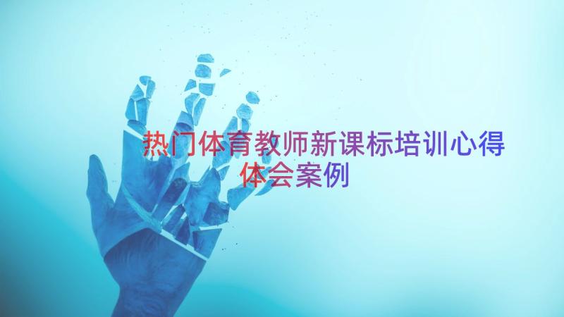 热门体育教师新课标培训心得体会（案例17篇）