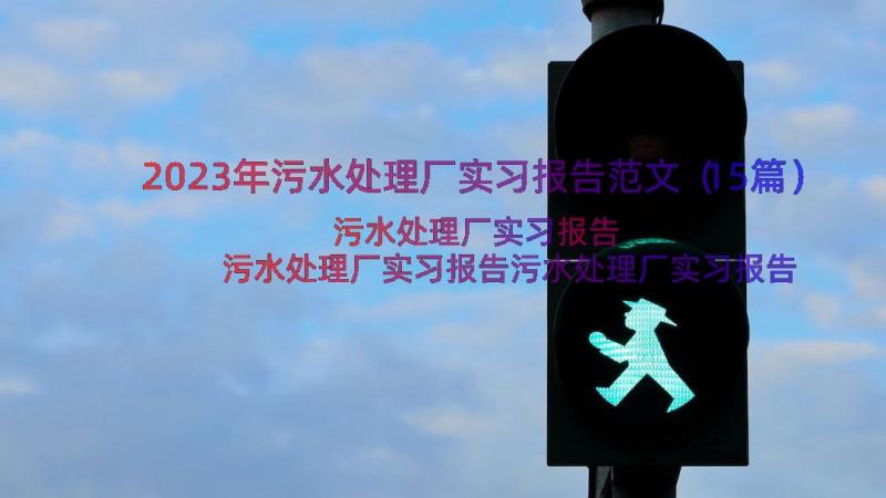 2023年污水处理厂实习报告范文（15篇）