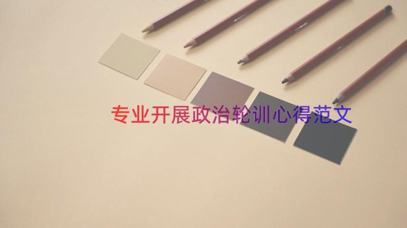 专业开展政治轮训心得范文（14篇）