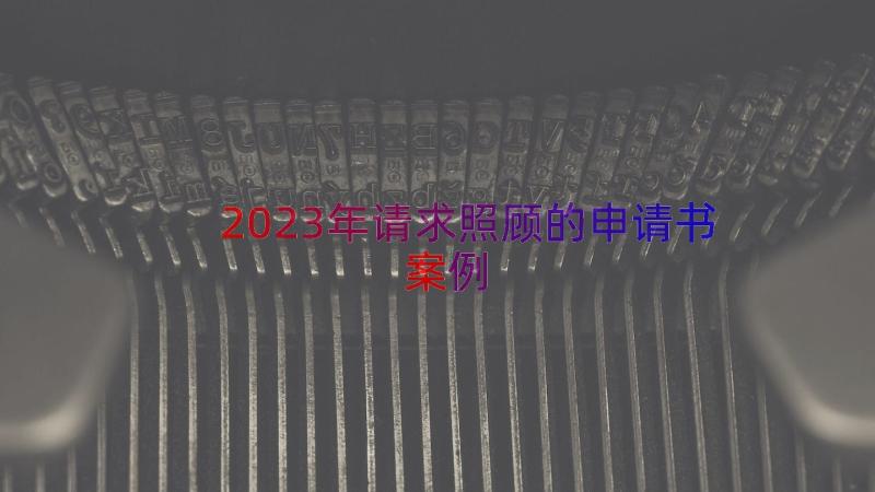 2023年请求照顾的申请书（案例17篇）