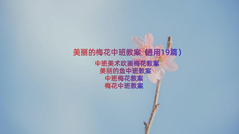 美丽的梅花中班教案（通用19篇）