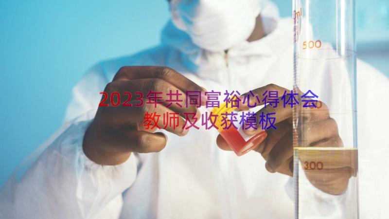 2023年共同富裕心得体会教师及收获（模板17篇）