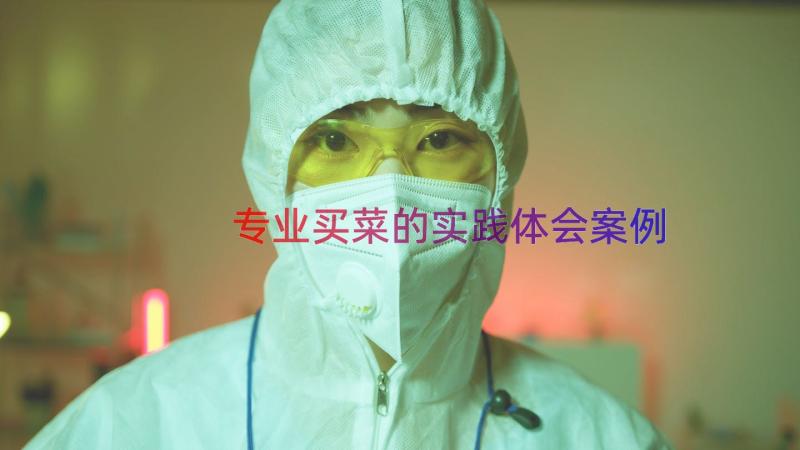 专业买菜的实践体会（案例13篇）