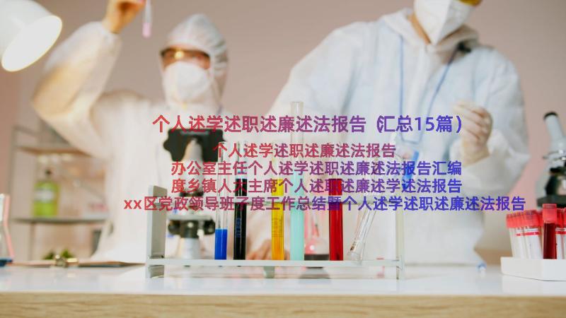 个人述学述职述廉述法报告（汇总15篇）